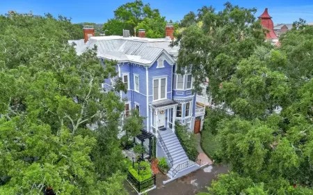 Ariel view of the front of the Amethyst Garden Inn